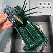 BALENCIAGA | Neo Classic Mini Handbag Crocodile Embossed In Green - 22 x 9 x 14.5cm - 2