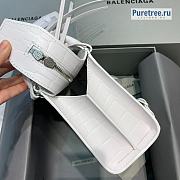BALENCIAGA | Neo Classic Mini Handbag Crocodile Embossed In White - 22 x 9 x 14.5cm - 4