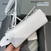 BALENCIAGA | Neo Classic Mini Handbag Crocodile Embossed In White - 22 x 9 x 14.5cm - 3
