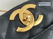 CHANEL | Tote Bag Black Grained Calfskin - 28 x 9 x 30cm - 6