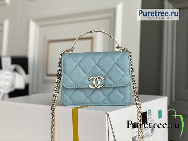 CHANEL | Clutch With Chain Blue Lambskin AP2758 - 13 x 9.5 x 6cm - 1