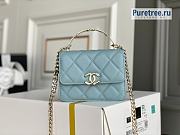 CHANEL | Clutch With Chain Blue Lambskin AP2758 - 13 x 9.5 x 6cm - 1