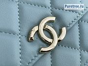 CHANEL | Clutch With Chain Blue Lambskin AP2758 - 13 x 9.5 x 6cm - 6