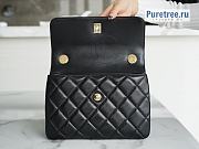 CHANEL | 22 Flap Bag With Top Handle Black Lambskin A92236 - 25cm - 5