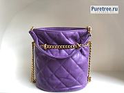 CHANEL | Bucket Bag Purple Lambskin AS3117 - 23 x 23 x 16cm - 6