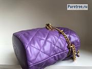 CHANEL | Bucket Bag Purple Lambskin AS3117 - 23 x 23 x 16cm - 5