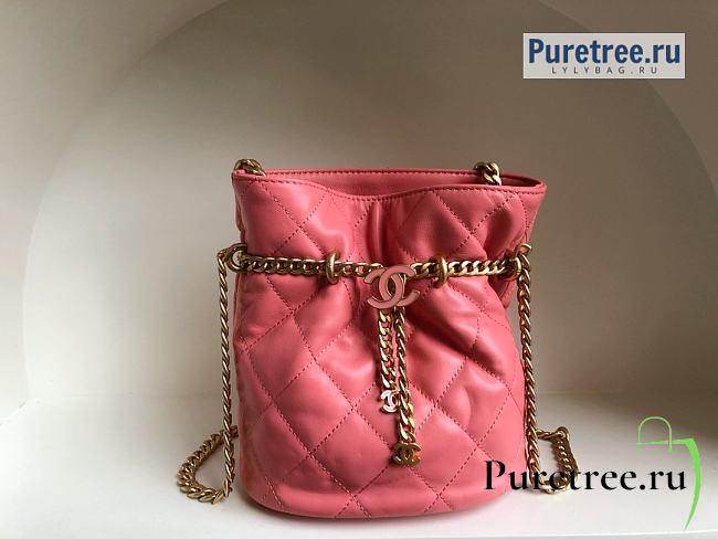 CHANEL | Bucket Bag Pink Lambskin AS3117 - 23 x 23 x 16cm - 1
