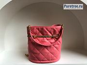 CHANEL | Bucket Bag Pink Lambskin AS3117 - 23 x 23 x 16cm - 3