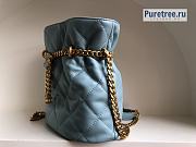 CHANEL | Bucket Bag Blue Lambskin AS3117 - 23 x 23 x 16cm - 5