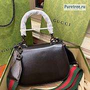 GUCCI | Bamboo 1947 Small Top Handle Bag ‎Black Leather 675797 - 21 x 15 x 7cm - 2
