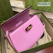 GUCCI | Bamboo 1947 Small Top Handle Bag ‎Pink Leather 675797 - 21 x 15 x 7cm - 5