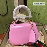 GUCCI | Bamboo 1947 Small Top Handle Bag ‎Pink Leather 675797 - 21 x 15 x 7cm - 3