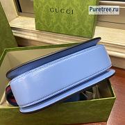 GUCCI | Bamboo 1947 Small Top Handle Bag ‎Blue Leather 675797 - 21 x 15 x 7cm - 5