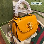 GUCCI | Bamboo 1947 Mini Top Handle Bag Yellow Leather 686864 - 17 x 12 x 7.5cm - 6