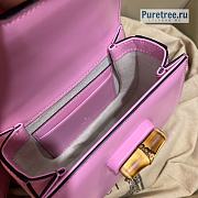 GUCCI | Bamboo 1947 Mini Top Handle Bag Pink Leather 686864 - 17 x 12 x 7.5cm - 5