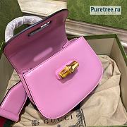 GUCCI | Bamboo 1947 Mini Top Handle Bag Pink Leather 686864 - 17 x 12 x 7.5cm - 2