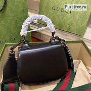 GUCCI | Bamboo 1947 Mini Top Handle Bag Black Leather 686864 - 17 x 12 x 7.5cm - 4