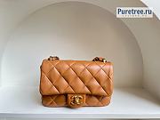 CHANEL | 22 Small Flap Bag Brown Lambskin AS3215 - 21 x 17 x 6cm - 1