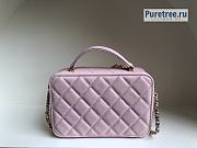 CHANEL | Vanity Case Pink Grained Calfskin - 18.5 x 12.5 x 6cm - 6