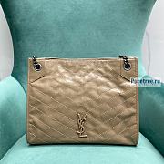 YSL | Niki Shopping Bag Beige Crinkled Vintage Leather - 33 x 27 x 11cm - 1