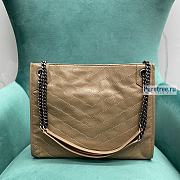 YSL | Niki Shopping Bag Beige Crinkled Vintage Leather - 33 x 27 x 11cm - 6