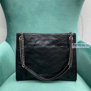 YSL | Niki Shopping Bag Black Crinkled Vintage Leather - 33 x 27 x 11cm - 5