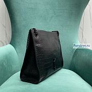 YSL | Niki Shopping Bag Black Crocodile Crinkled Vintage Leather 33x27x11 cm - 3