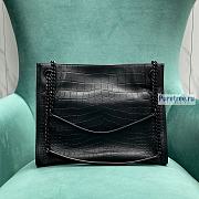 YSL | Niki Shopping Bag Black Crocodile Crinkled Vintage Leather 33x27x11 cm - 4