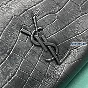 YSL | Niki Shopping Bag Black Crocodile Crinkled Vintage Leather 33x27x11 cm - 6