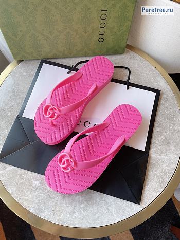 GUCCI | Chevron Thong Sandal Pink