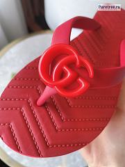 GUCCI | Chevron Thong Sandal Red - 2