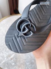 GUCCI | Chevron Thong Sandal Black - 5