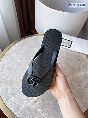 GUCCI | Chevron Thong Sandal Black - 4