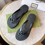 GUCCI | Chevron Thong Sandal Black - 1