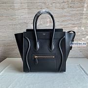 CELINE | Micro Luggage Handbag In Black Smooth Calfskin Gold Hardware - 26 x 26 x 14cm - 1
