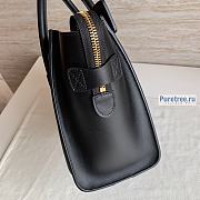CELINE | Micro Luggage Handbag In Black Smooth Calfskin Gold Hardware - 26 x 26 x 14cm - 2