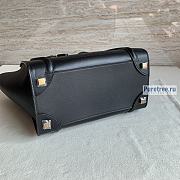 CELINE | Micro Luggage Handbag In Black Smooth Calfskin Gold Hardware - 26 x 26 x 14cm - 3