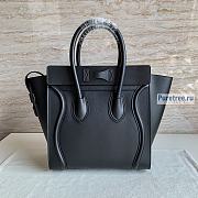 CELINE | Micro Luggage Handbag In Black Smooth Calfskin Gold Hardware - 26 x 26 x 14cm - 5