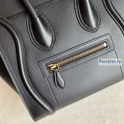 CELINE | Micro Luggage Handbag In Black Smooth Calfskin Gold Hardware - 26 x 26 x 14cm - 6