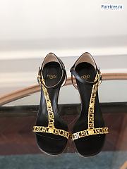 FENDI | First Fendace Black Leather High-heeled Sandals - 6