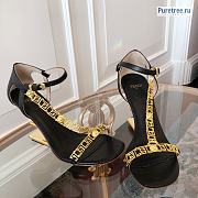 FENDI | First Fendace Black Leather High-heeled Sandals - 3