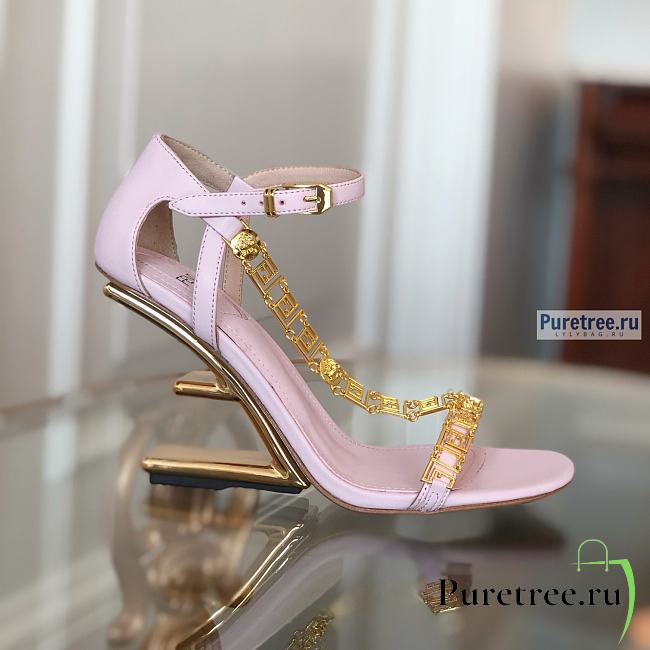 FENDI | First Fendace Pink Leather High-heeled Sandals - 1