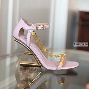 FENDI | First Fendace Pink Leather High-heeled Sandals - 1