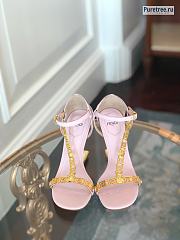 FENDI | First Fendace Pink Leather High-heeled Sandals - 6