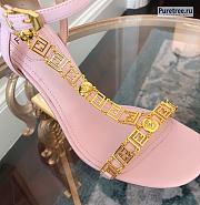 FENDI | First Fendace Pink Leather High-heeled Sandals - 5
