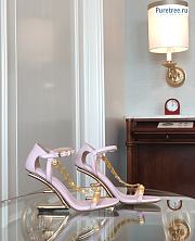 FENDI | First Fendace Pink Leather High-heeled Sandals - 2