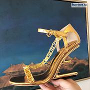 FENDI | First Fendace Gold Leather High-heeled Sandals - 6