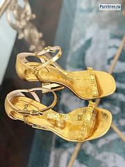 FENDI | First Fendace Gold Leather High-heeled Sandals - 3