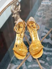 FENDI | First Fendace Gold Leather High-heeled Sandals - 2