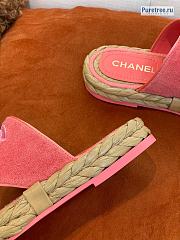 CHANEL | Wicker Sandals In Pink - 2
